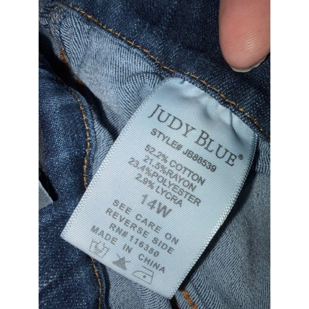 Judy Blue Womens 14W Pull On Skinny Jeans Dark Wash High Rise JB88539 T35-27 - Picture 4 of 4